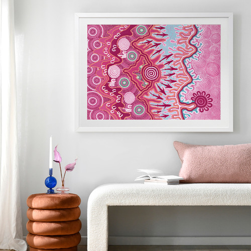 Dark Pink Birrbay Connection Printed Wall Art