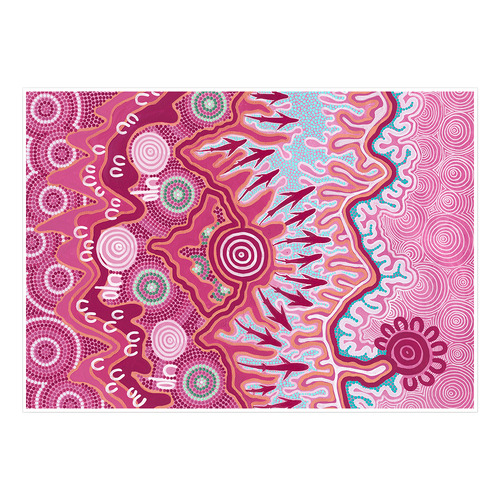Dark Pink Birrbay Connection Printed Wall Art