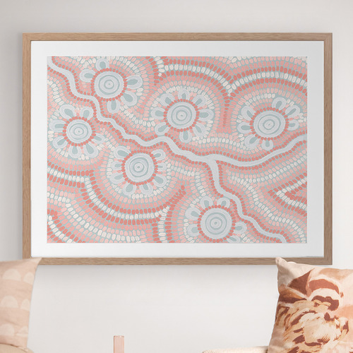 Blush Pink Connection to the River Printed Wall Art
