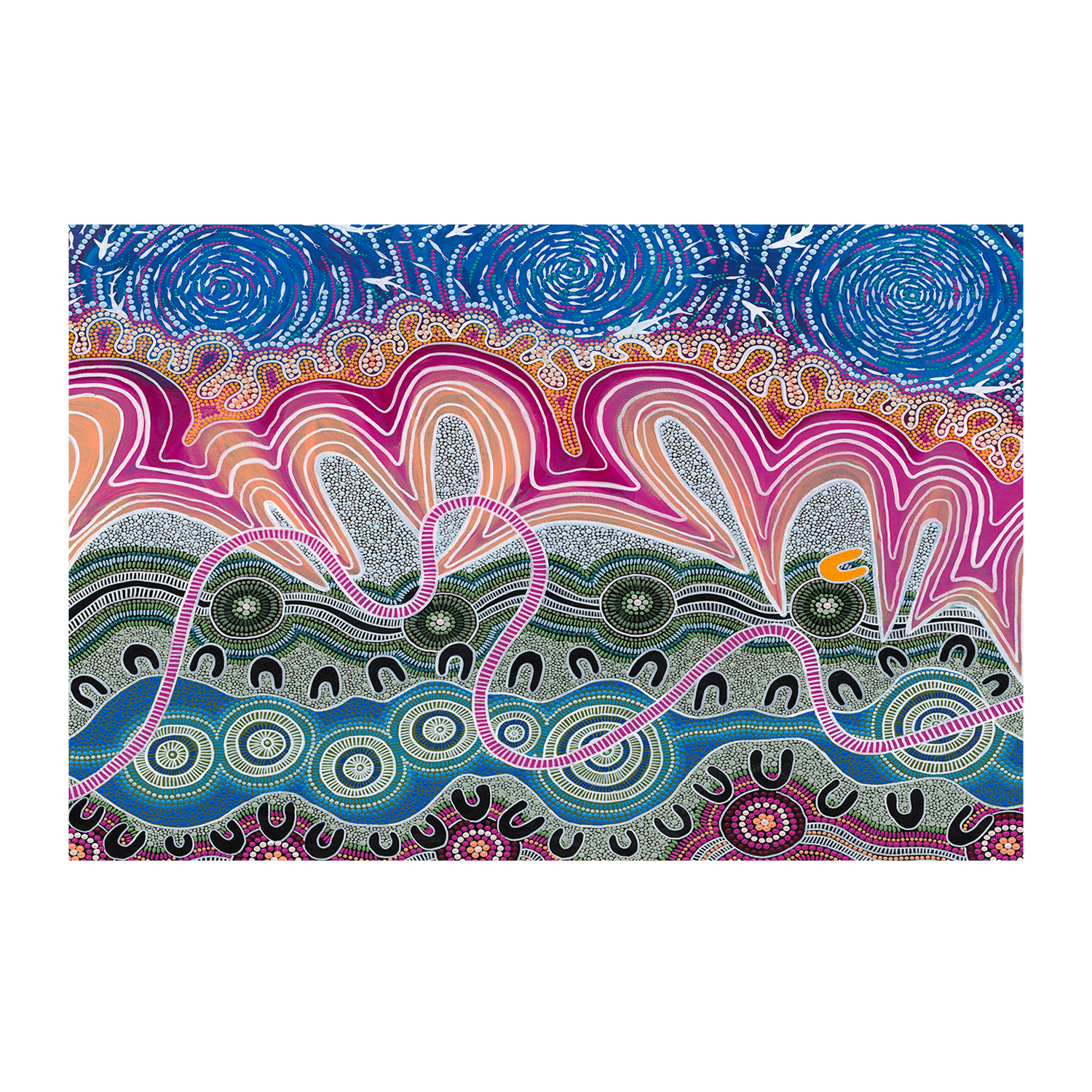 Multi-Colour Mullet Run Canvas Wall Art