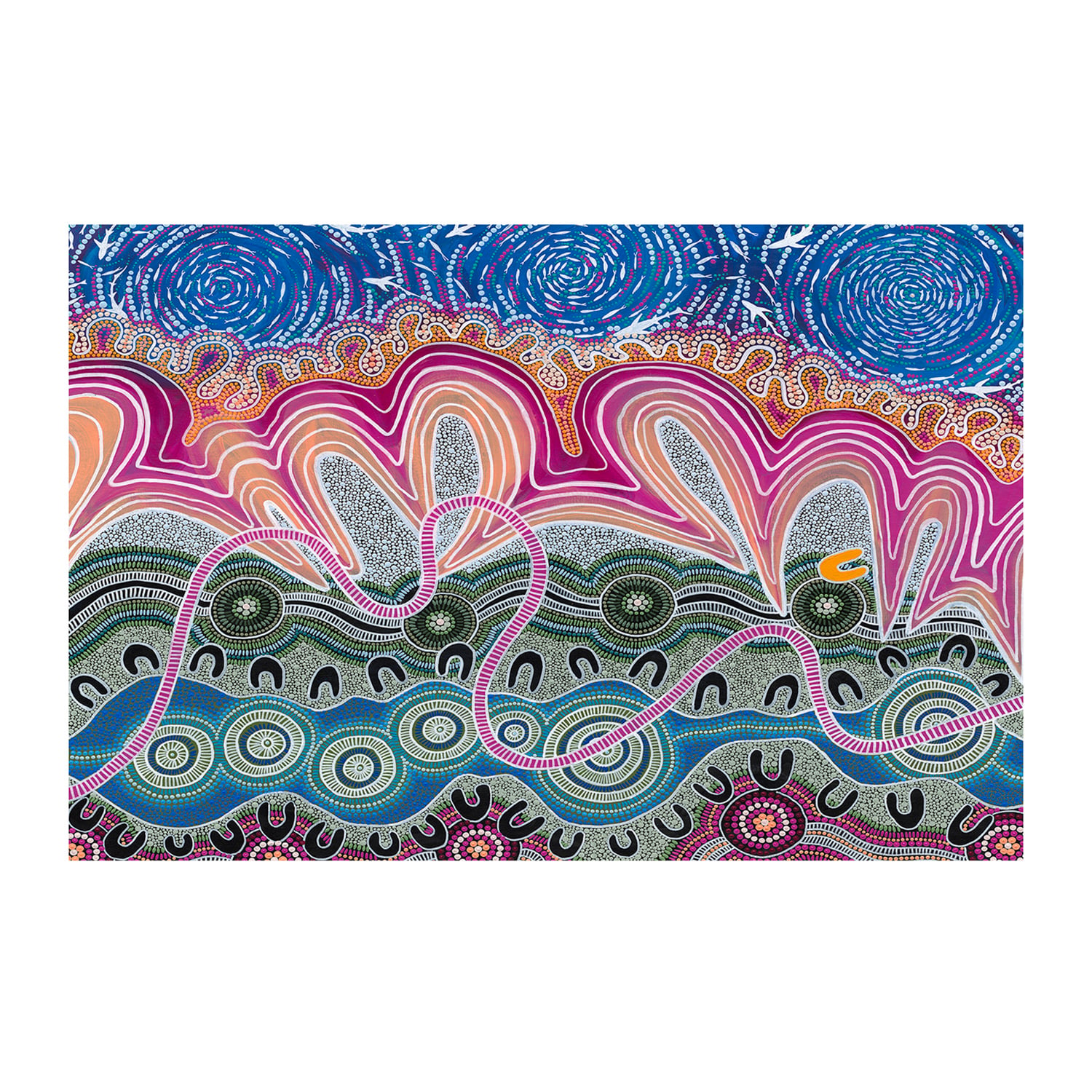 Multi-Colour Mullet Run Canvas Wall Art
