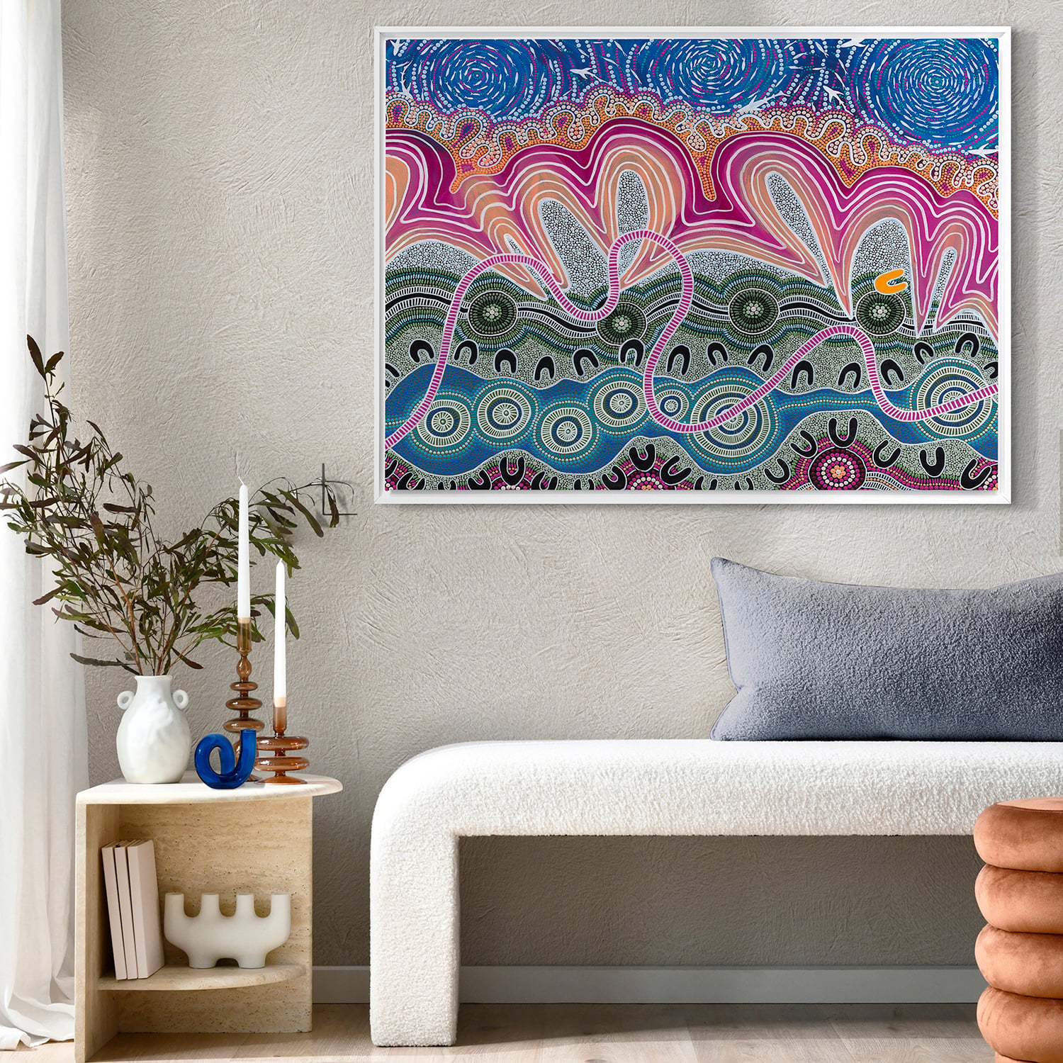 Multi-Colour Mullet Run Canvas Wall Art