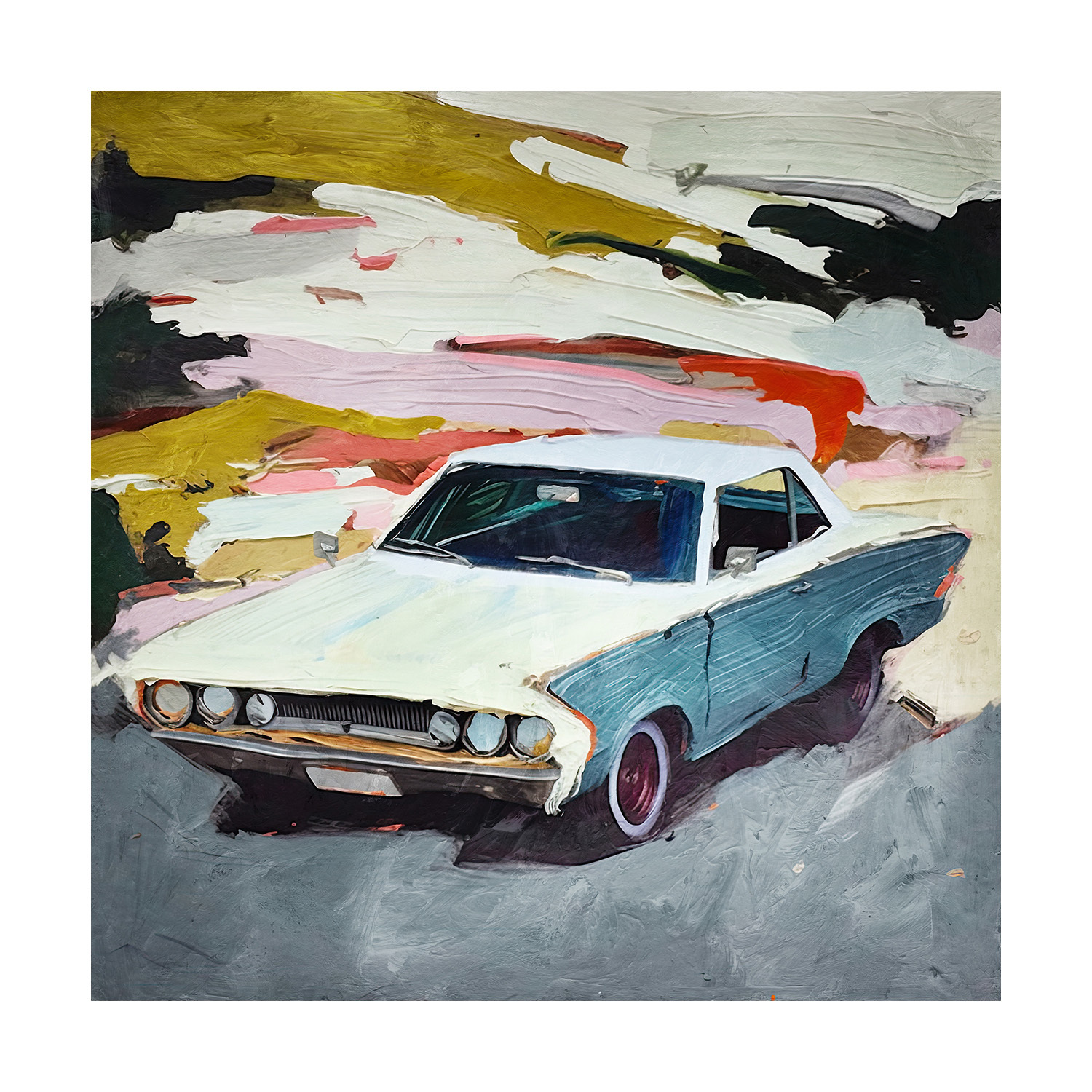 Vintage Car I Printed Wall Art