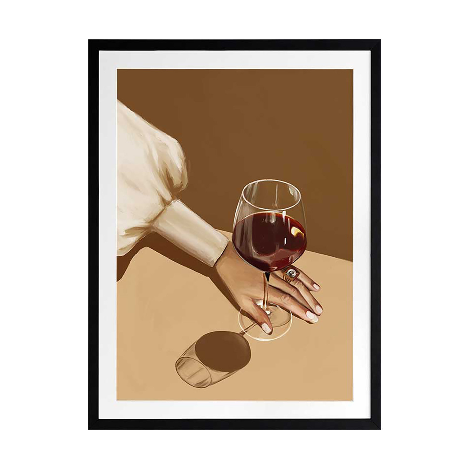 Glass of Shiraz Printed Wall Art