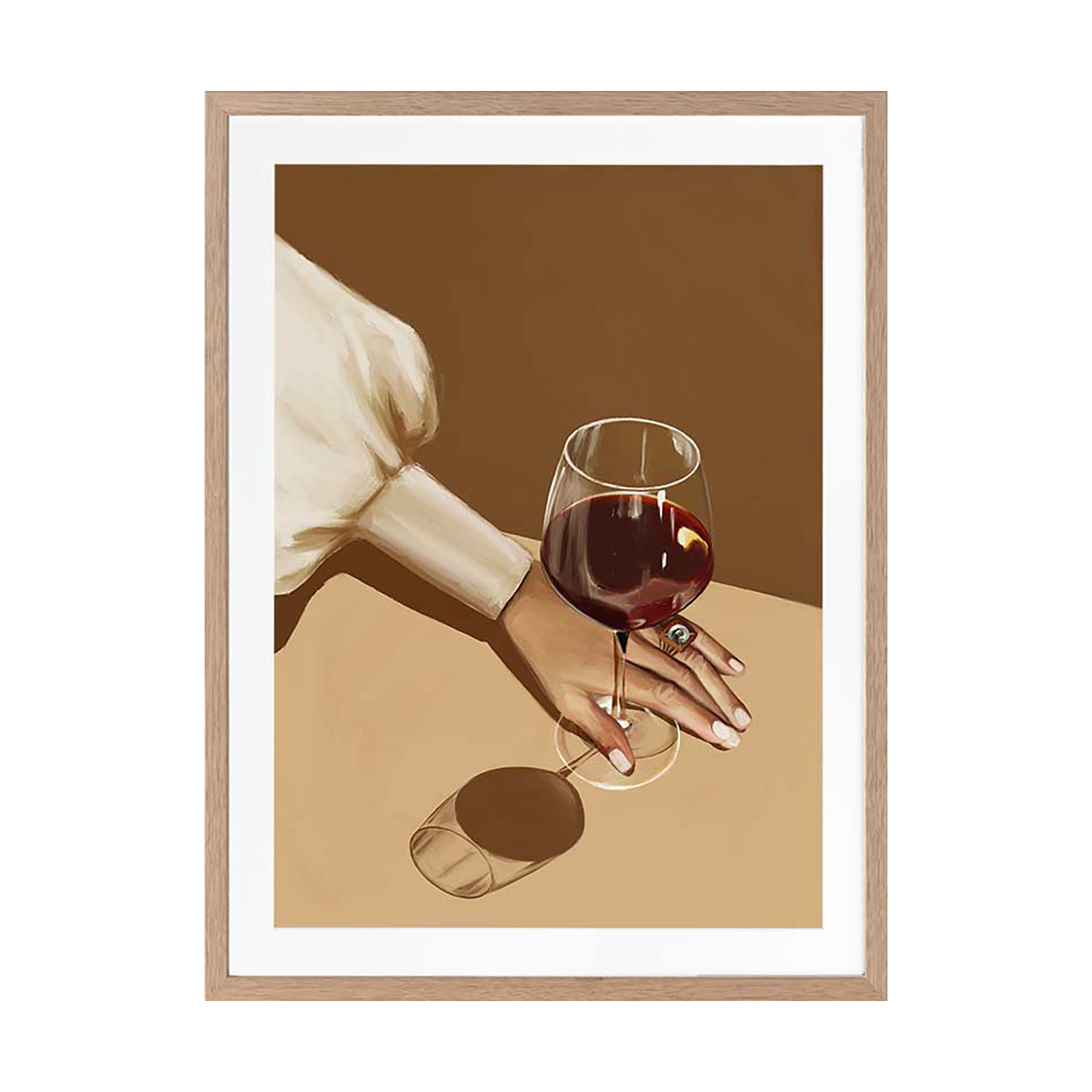 Glass of Shiraz Printed Wall Art