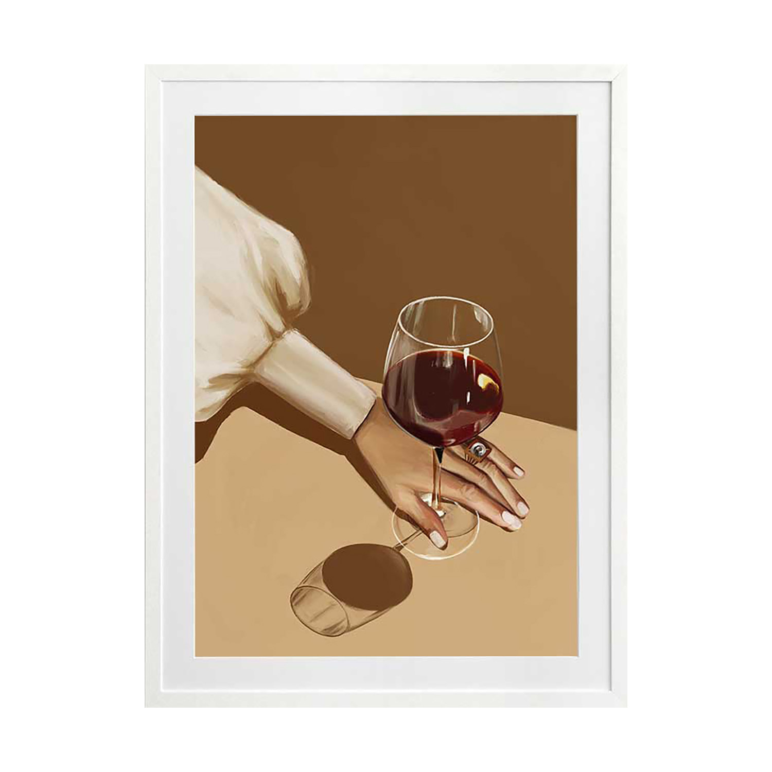 Glass of Shiraz Printed Wall Art