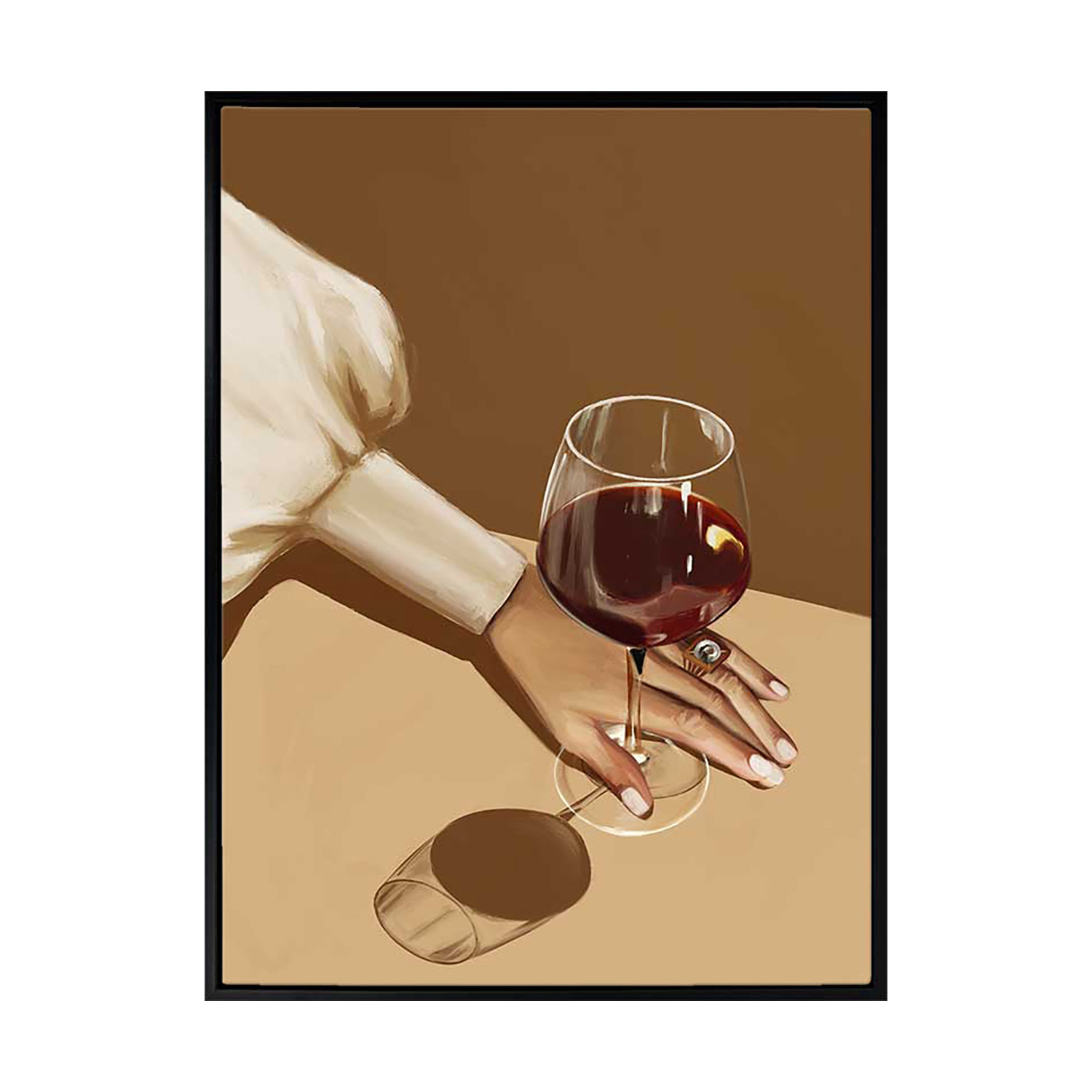 Glass of Shiraz Printed Wall Art