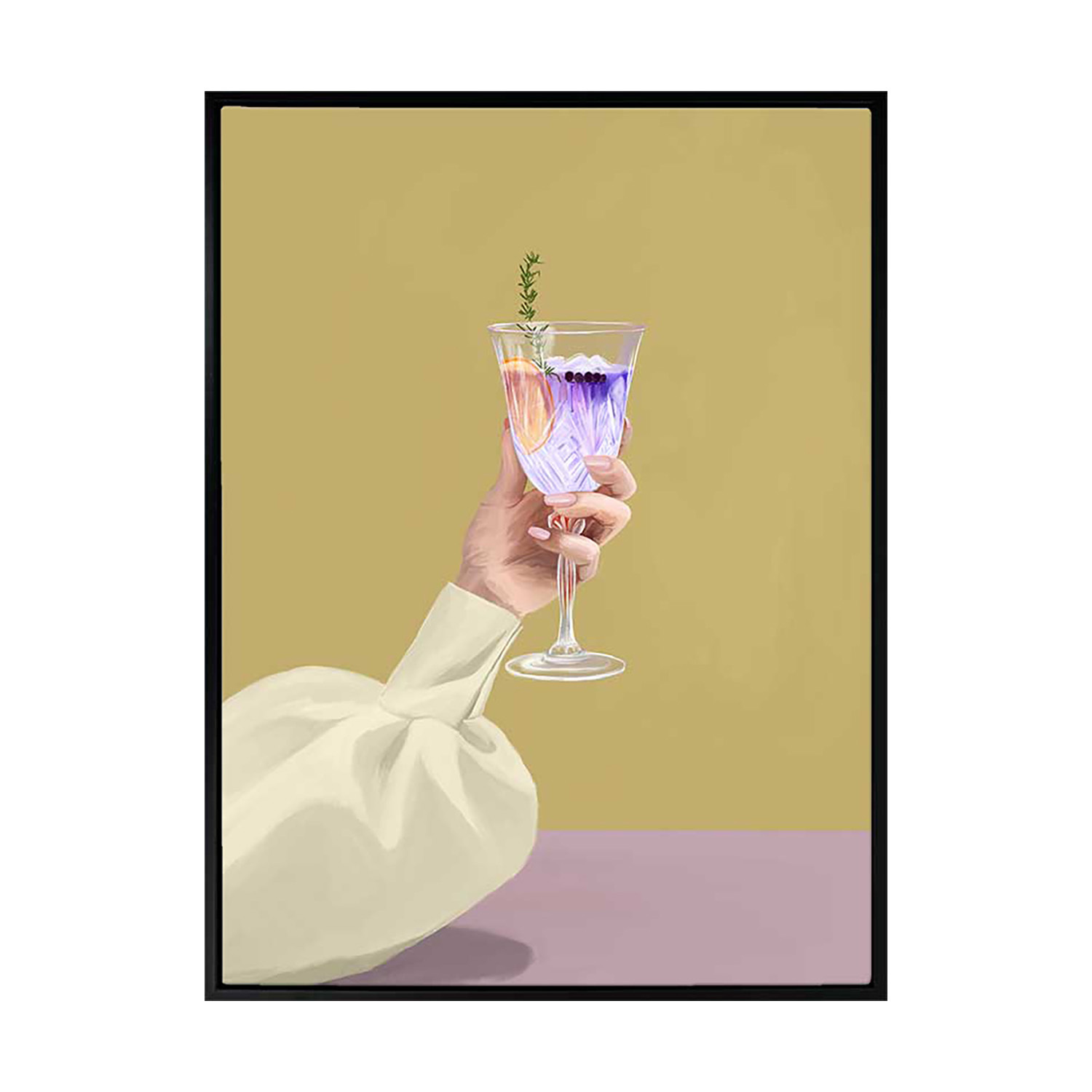 Purple Ink Gin Printed Wall Art