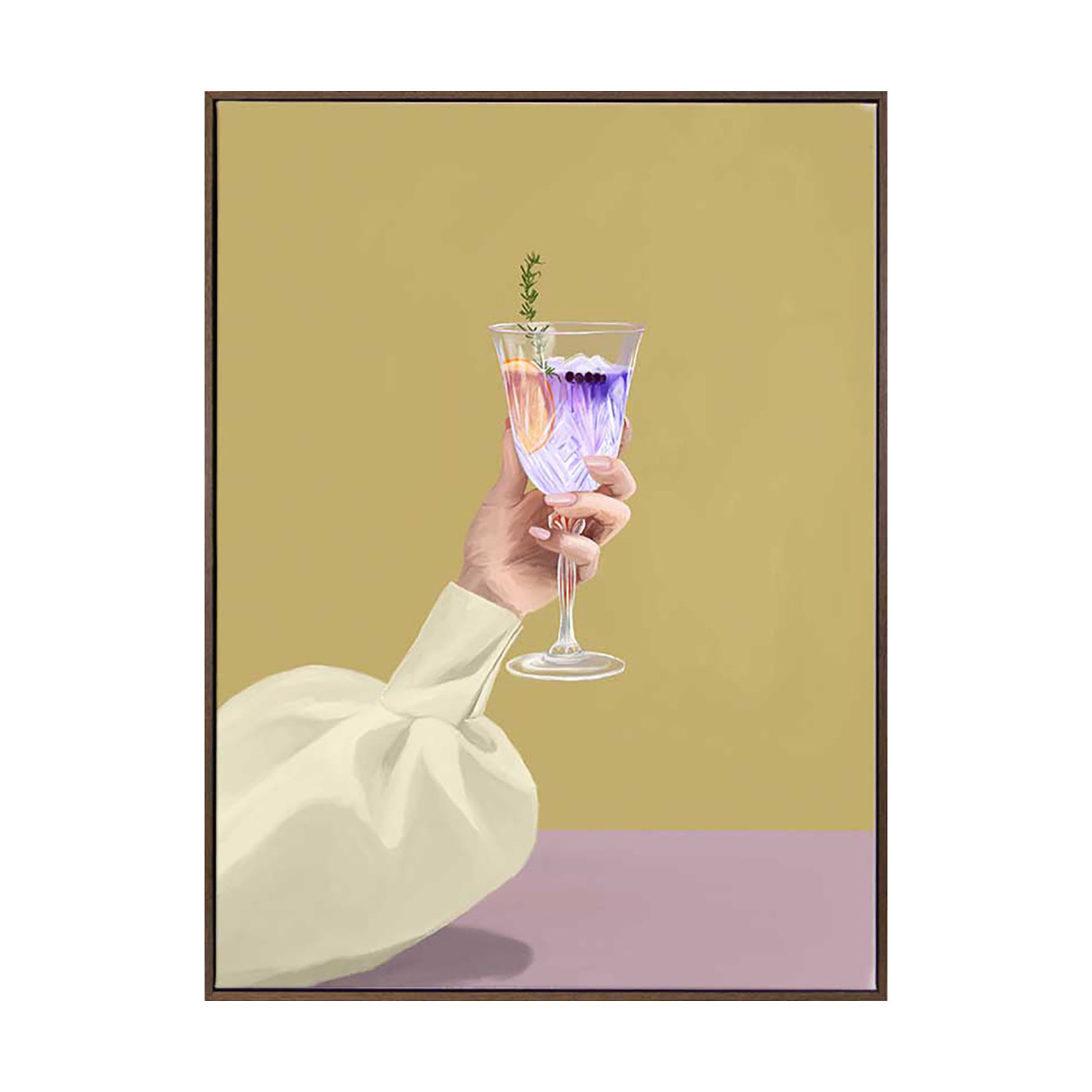 Purple Ink Gin Printed Wall Art
