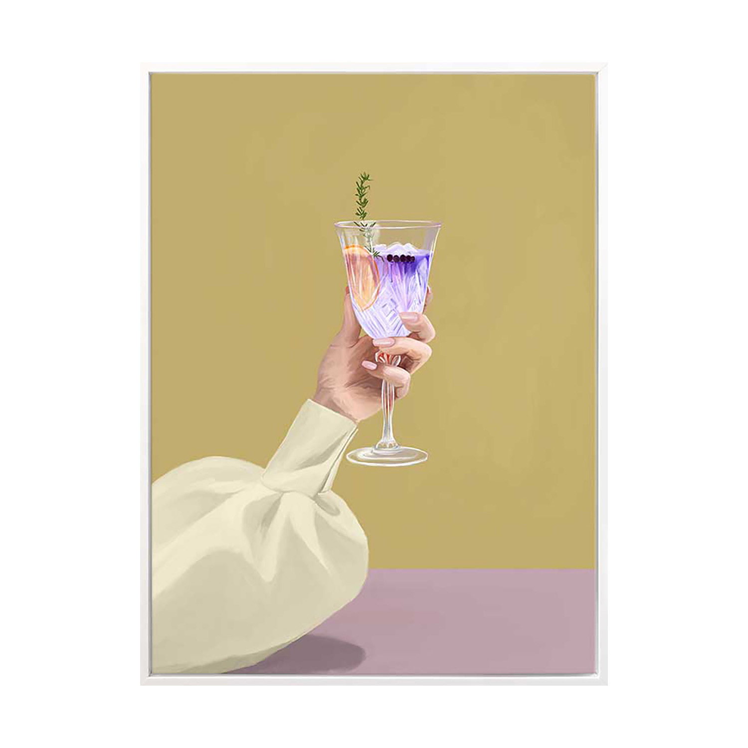 Purple Ink Gin Printed Wall Art