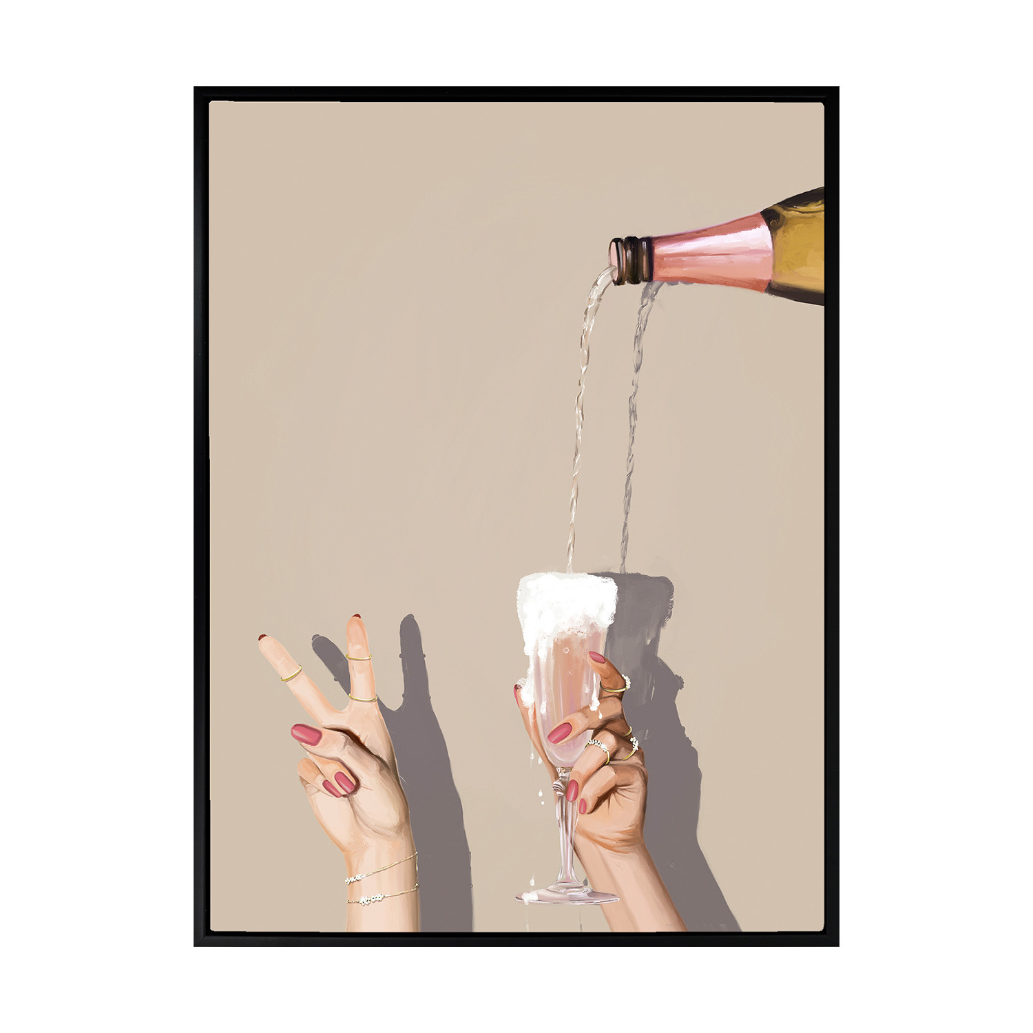 Champagne Showers Printed Wall Art