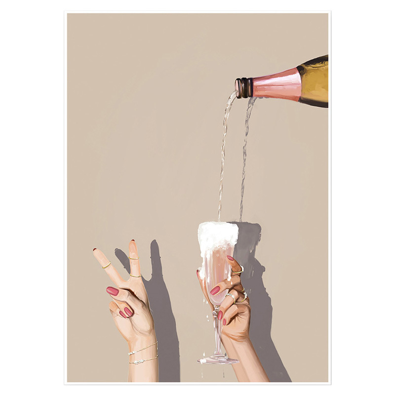 Champagne Showers Printed Wall Art