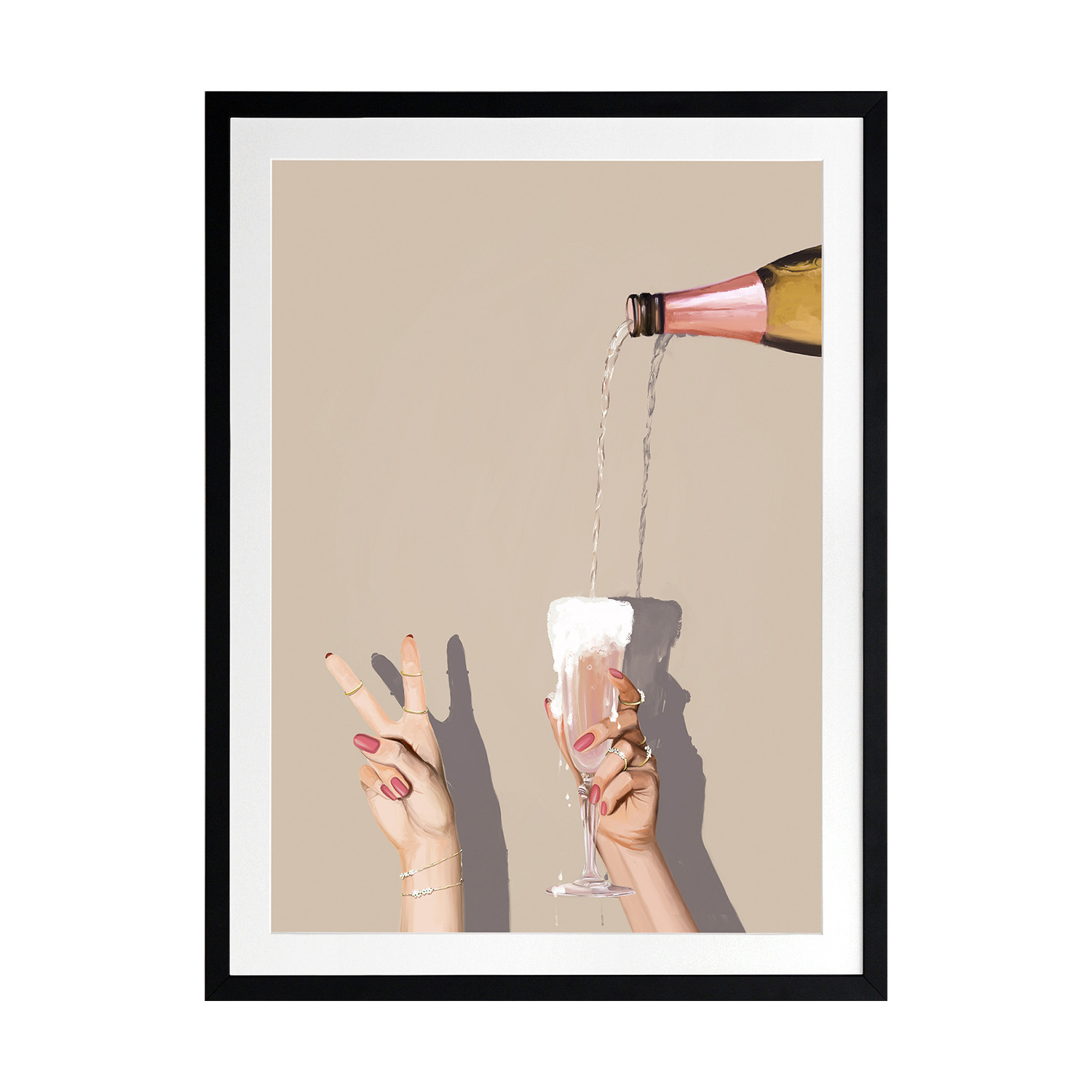 Champagne Showers Printed Wall Art
