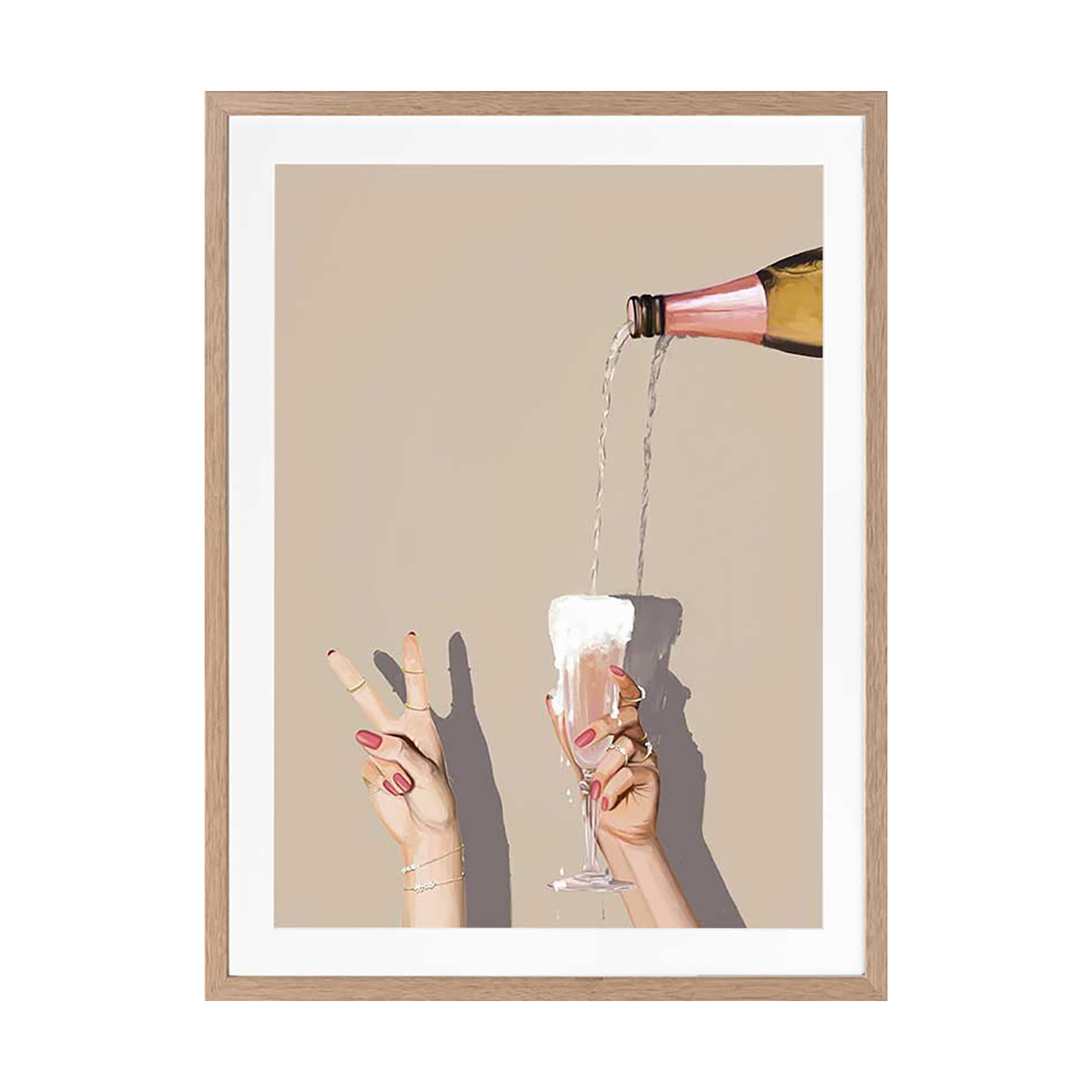 Champagne Showers Printed Wall Art