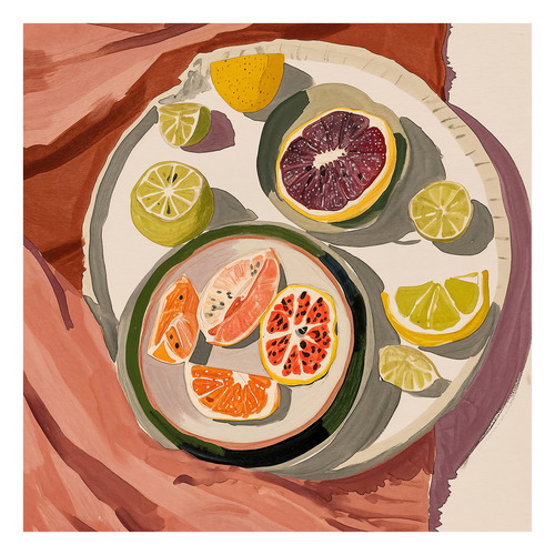 Sun-Soaked Fruit Canvas Wall Art