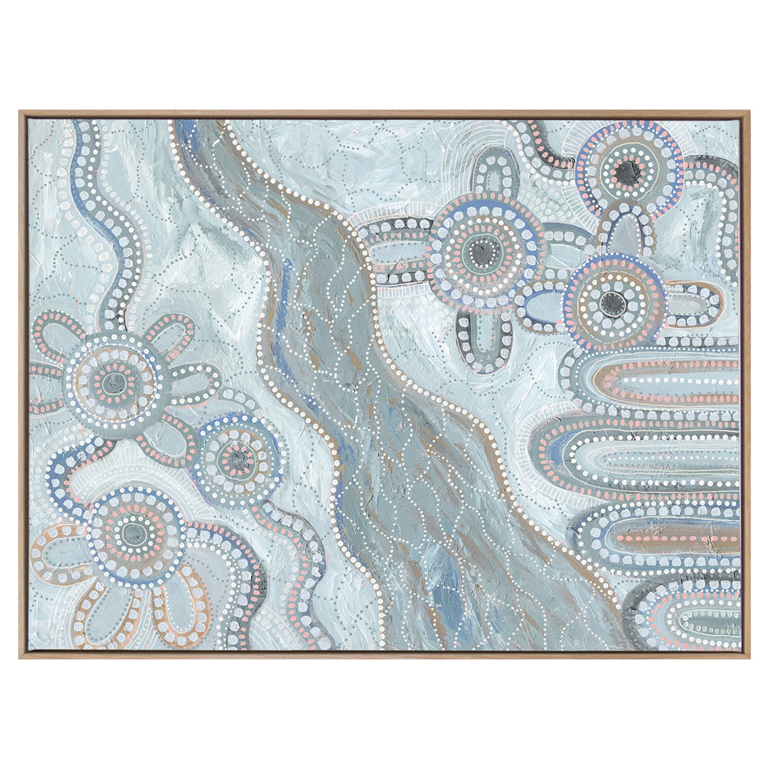 Light Blue Bila IV Canvas Wall Art