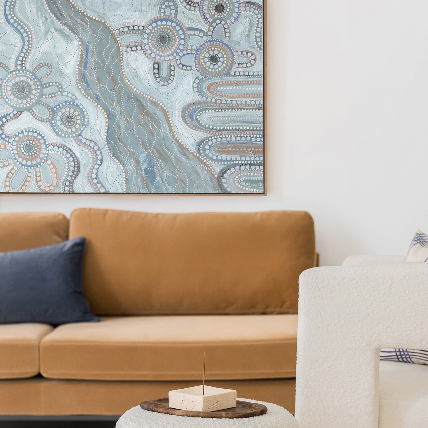 Light Blue Bila IV Canvas Wall Art