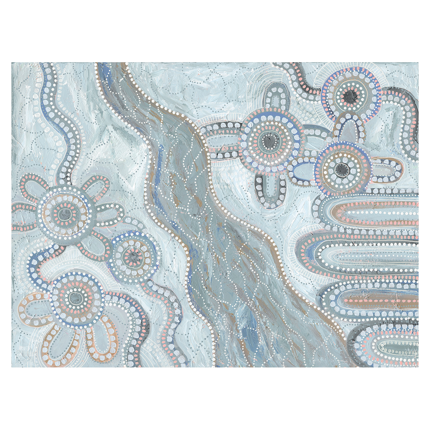 Light Blue Bila IV Canvas Wall Art