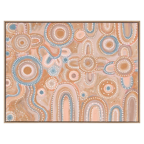 Blush Pink Yinaagang Canvas Wall Art