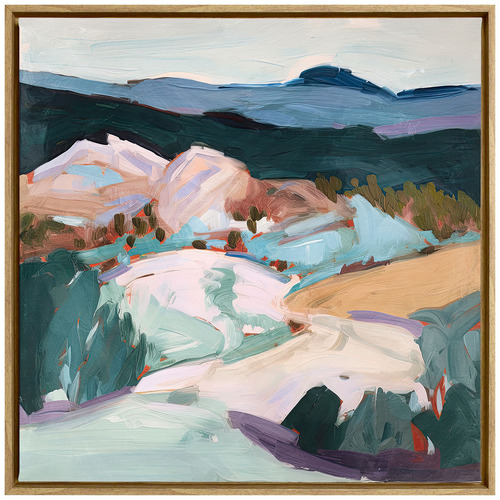 Misty Meadow Mountain Printed Wall Art