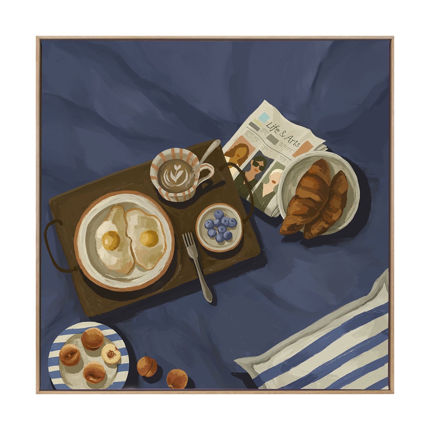 A Pause on a Tray Canvas Wall Art