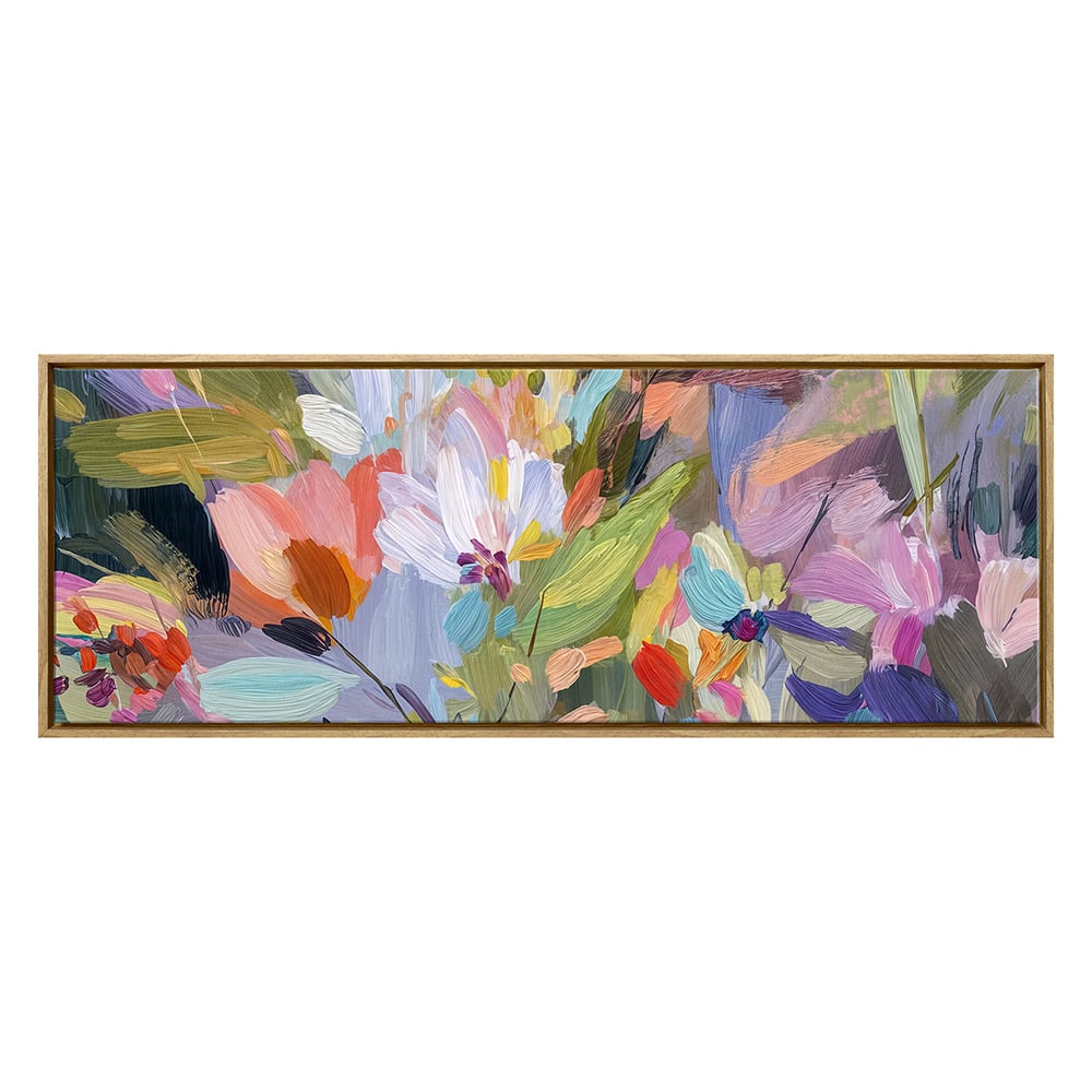 Garden Flowers Framed Canvas Wall Art