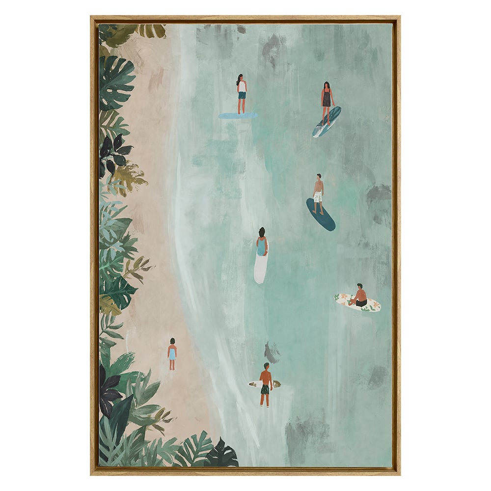 Surf School Canvas Wall Art