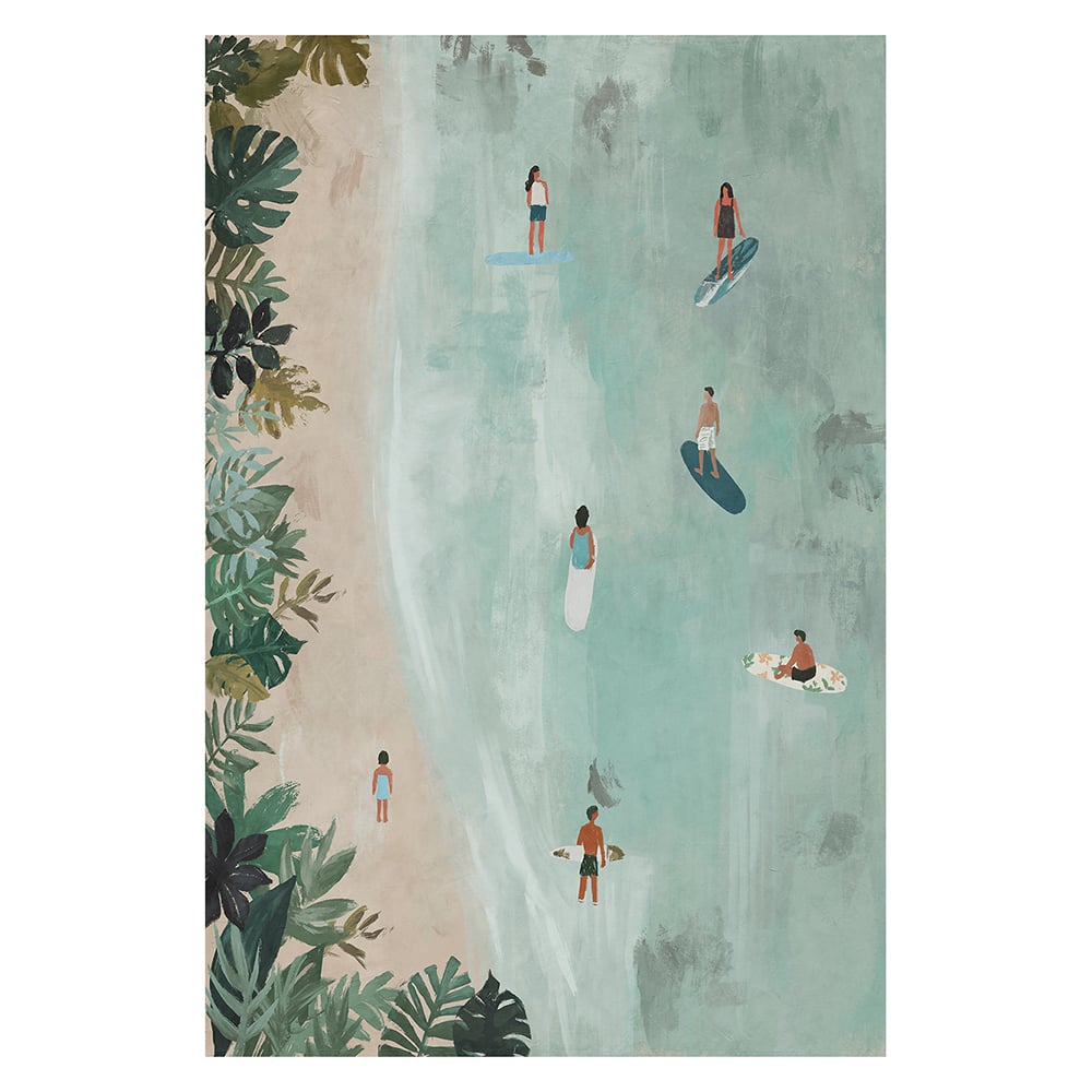 Surf School Canvas Wall Art