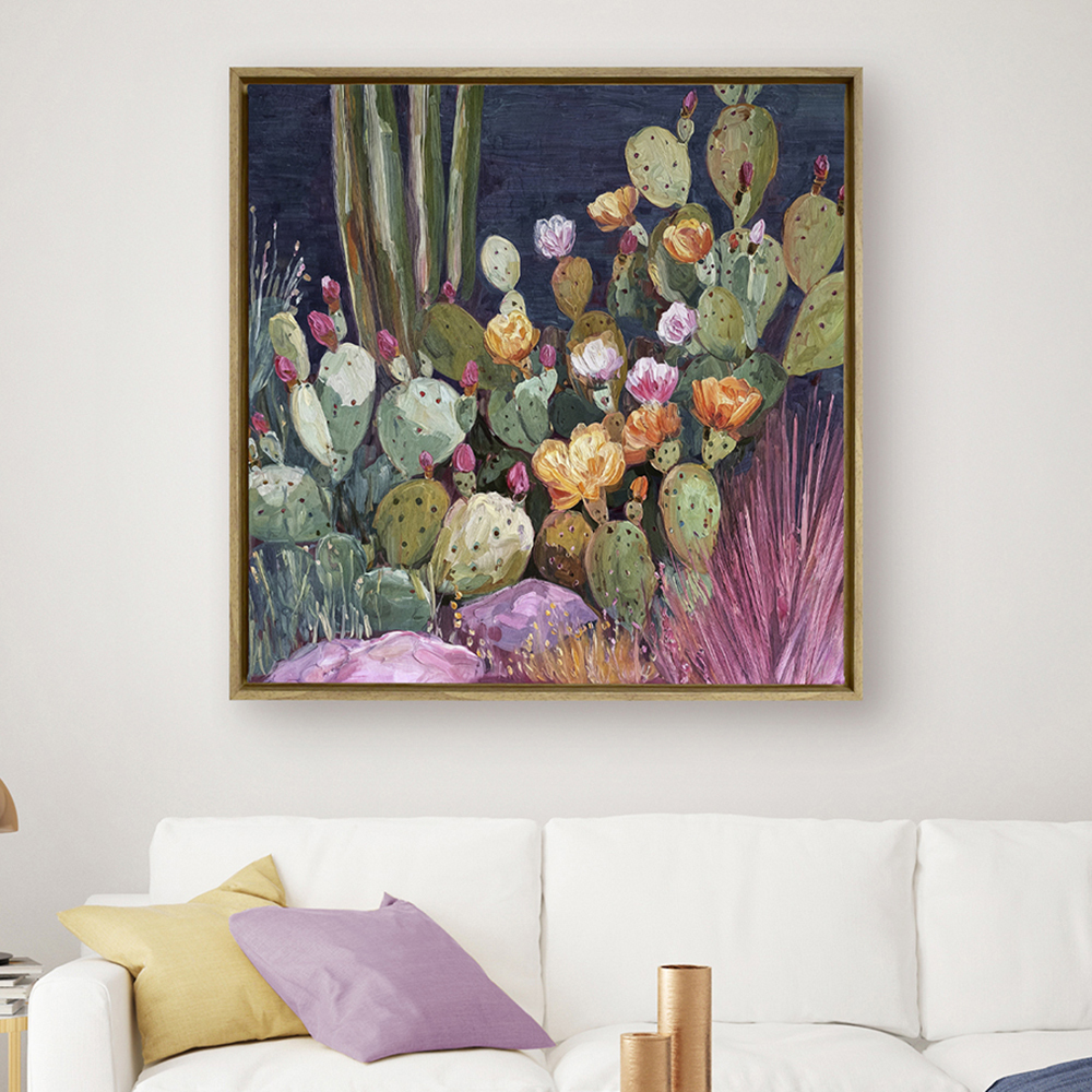 Moonlit Prickly Pears Canvas Wall Art