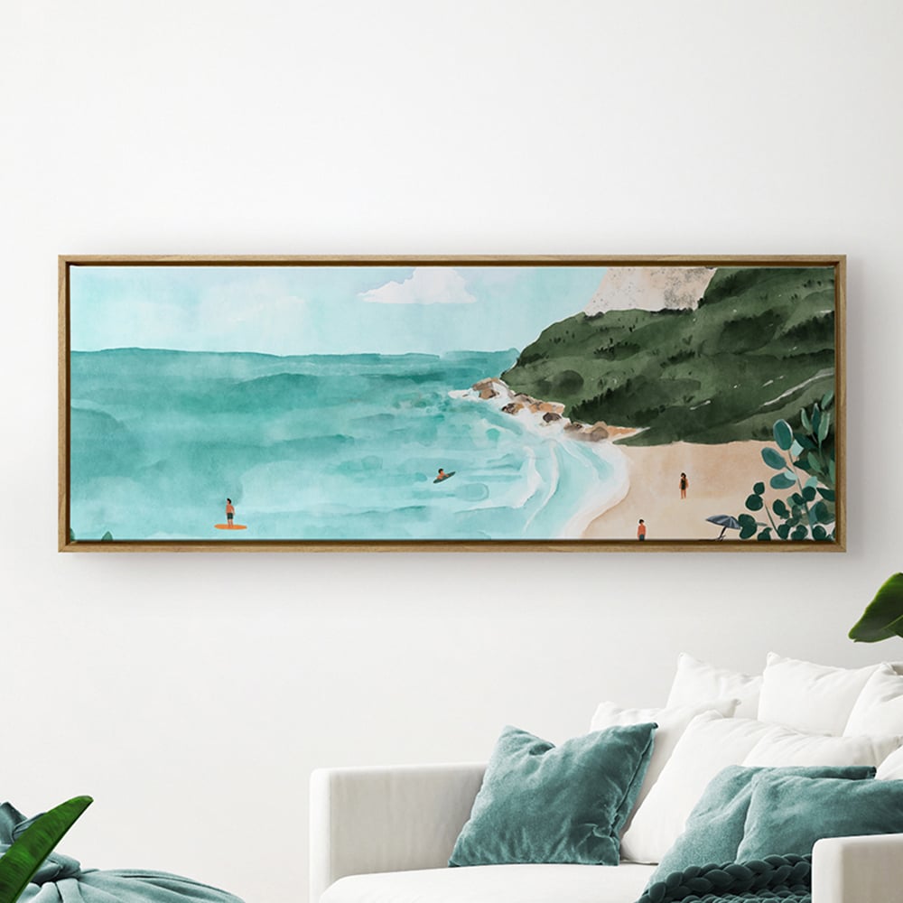 Turquoise Bay Framed Canvas Wall Art