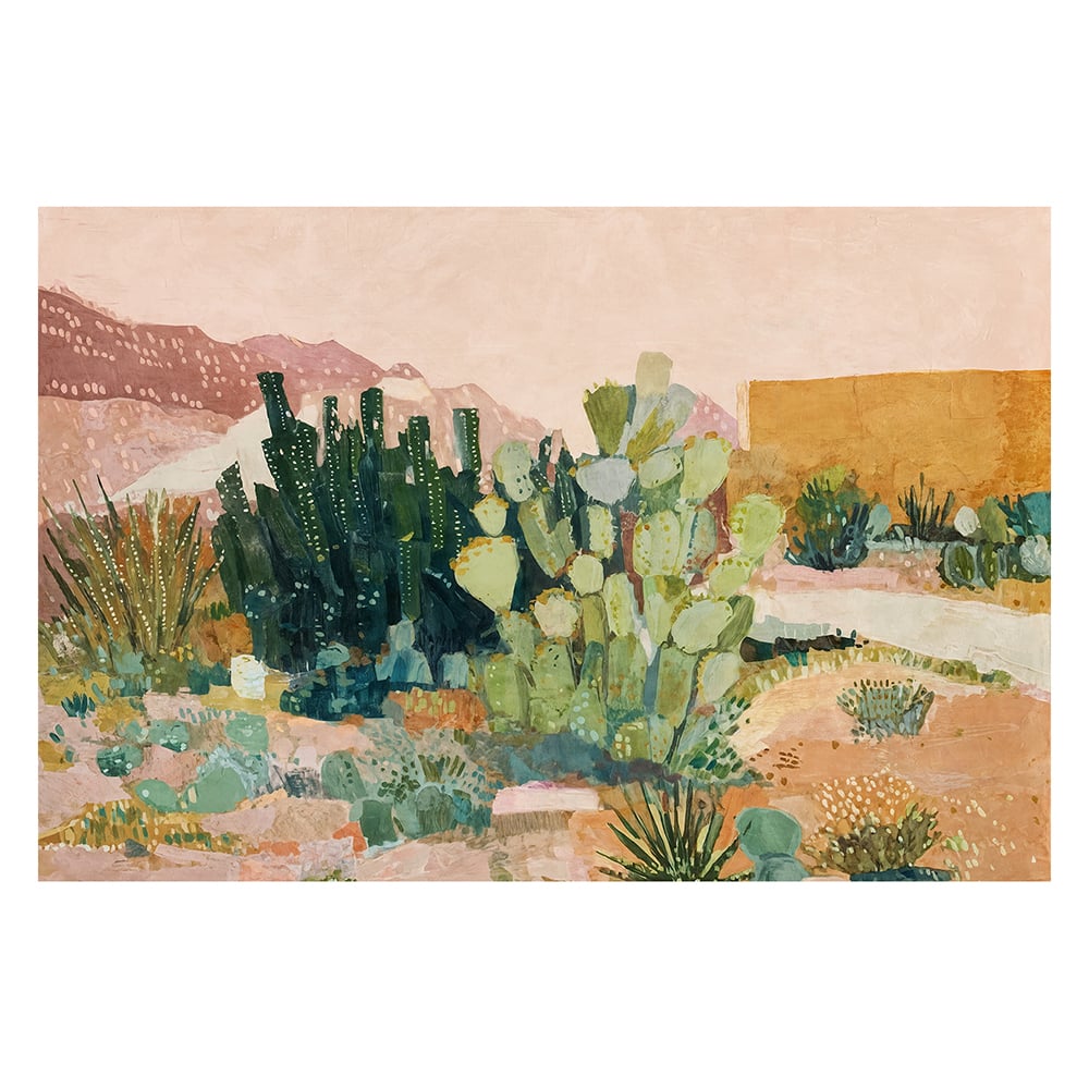 Sunbaked Cactus Canvas Wall Art