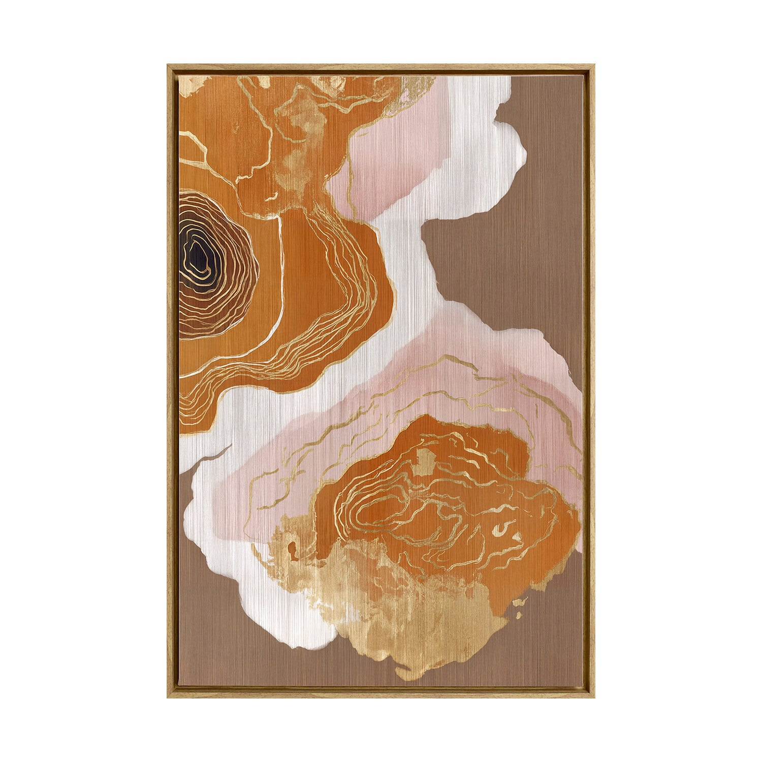 Ochre Drift I Framed Canvas Wall Art