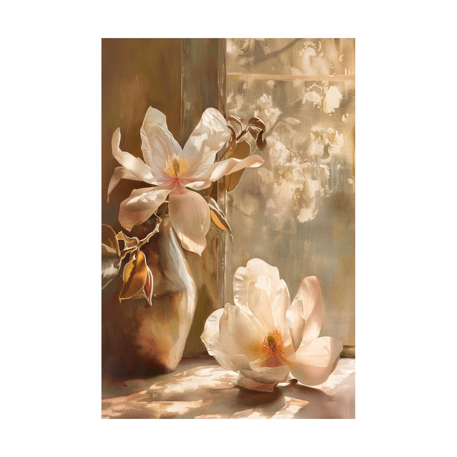 Honey Flowers I Framed Canvas Wall Art
