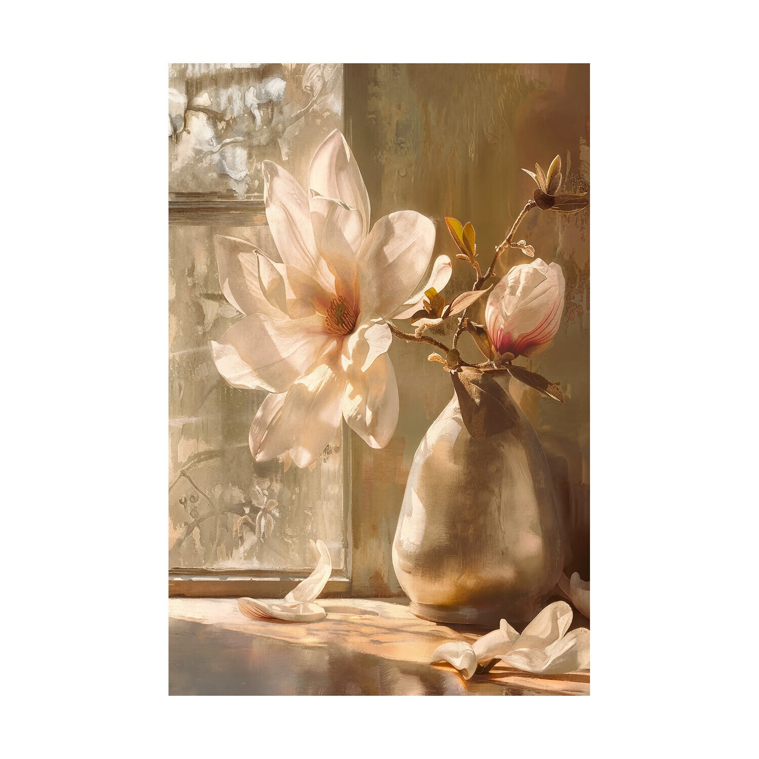 Honey Flowers III Framed Canvas Wall Art