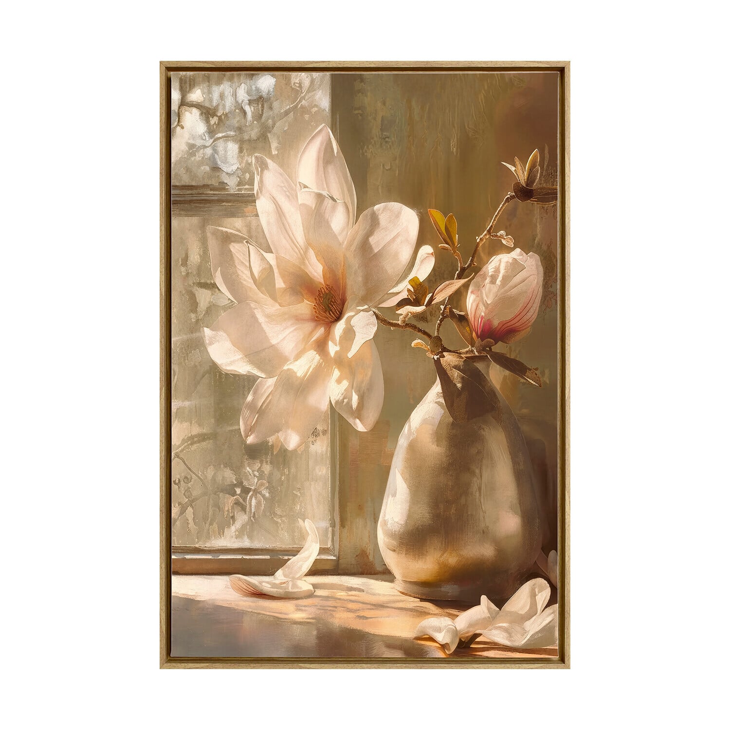 Honey Flowers III Framed Canvas Wall Art