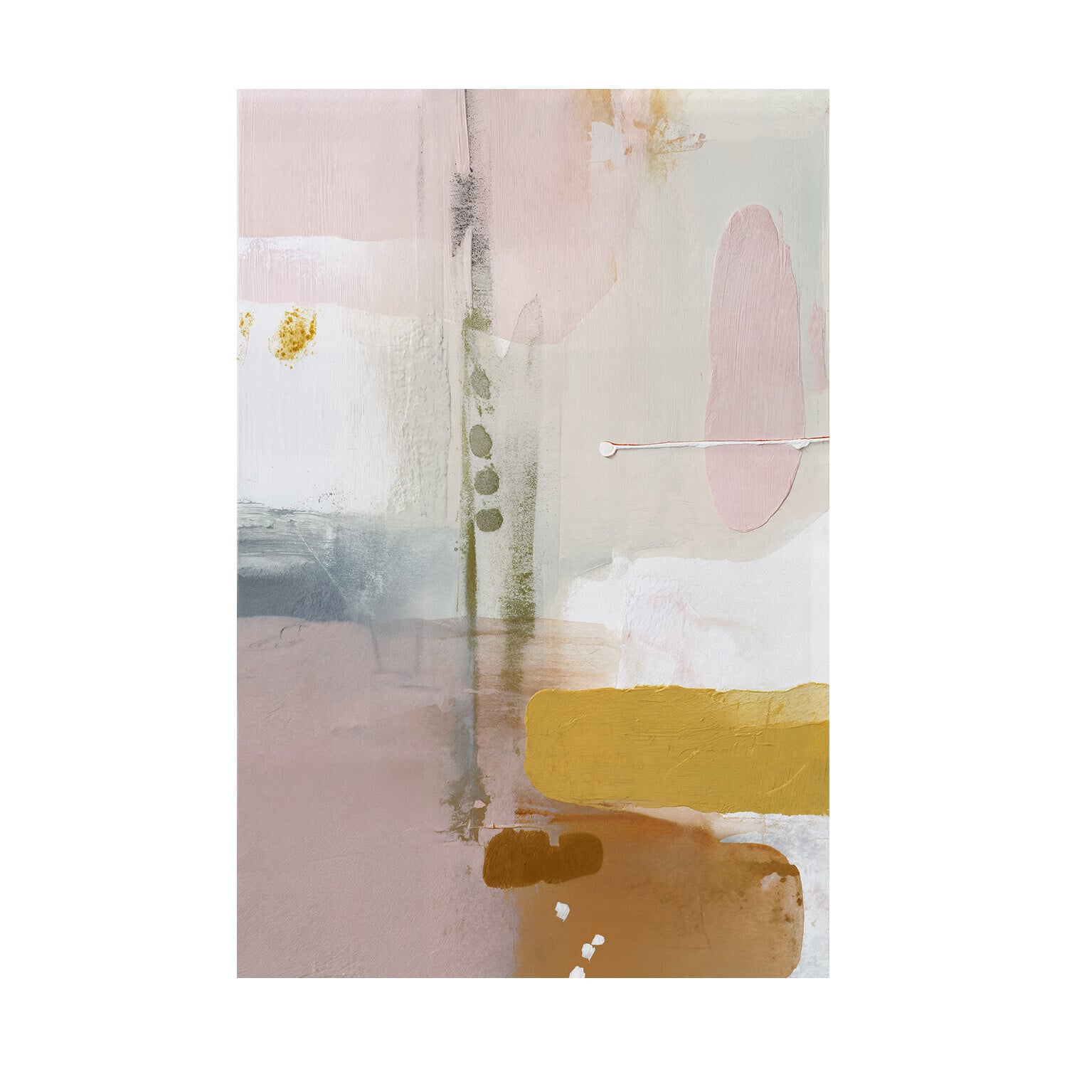 Blush & Ochre I Framed Canvas Wall Art