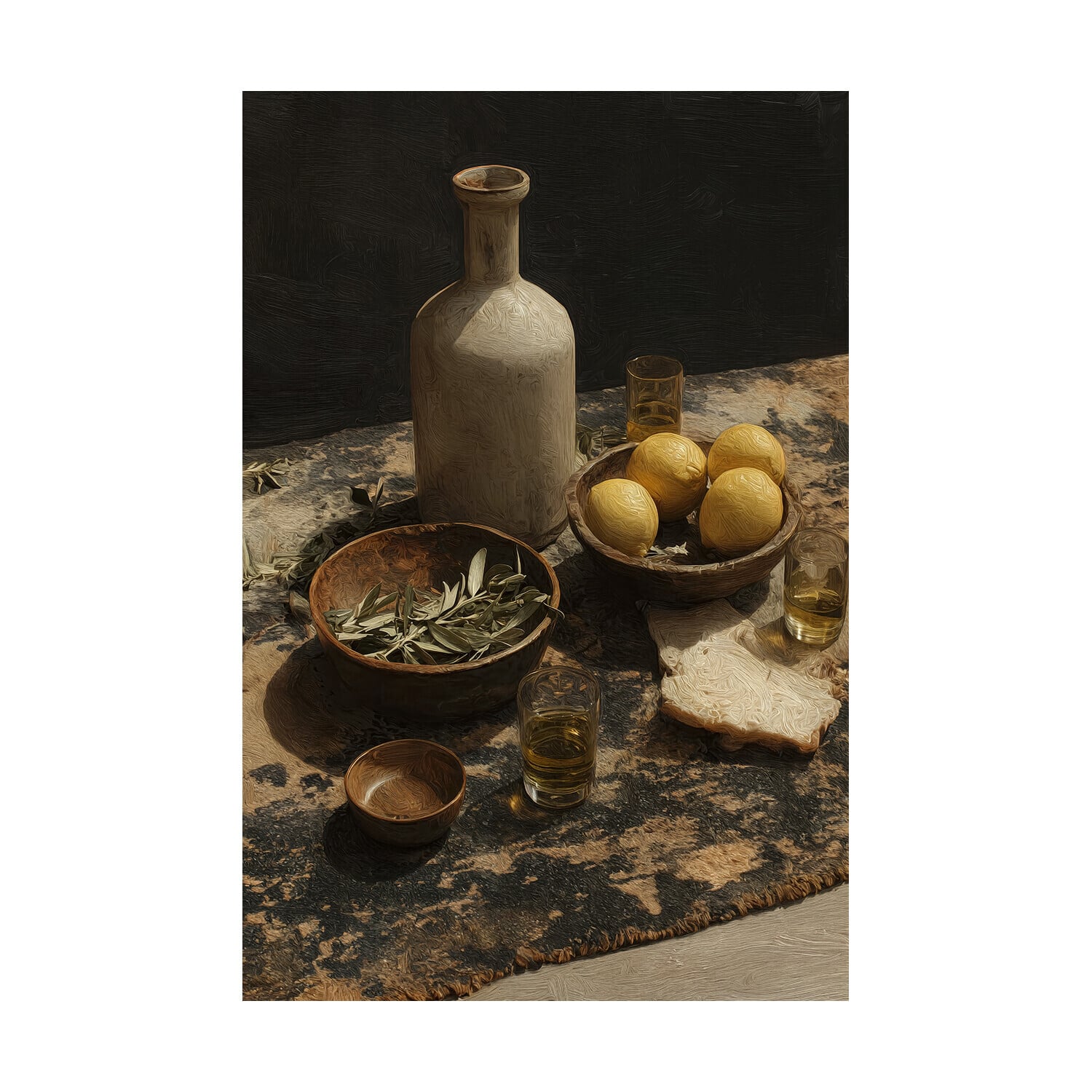 Late Night Ritual II Framed Canvas Wall Art