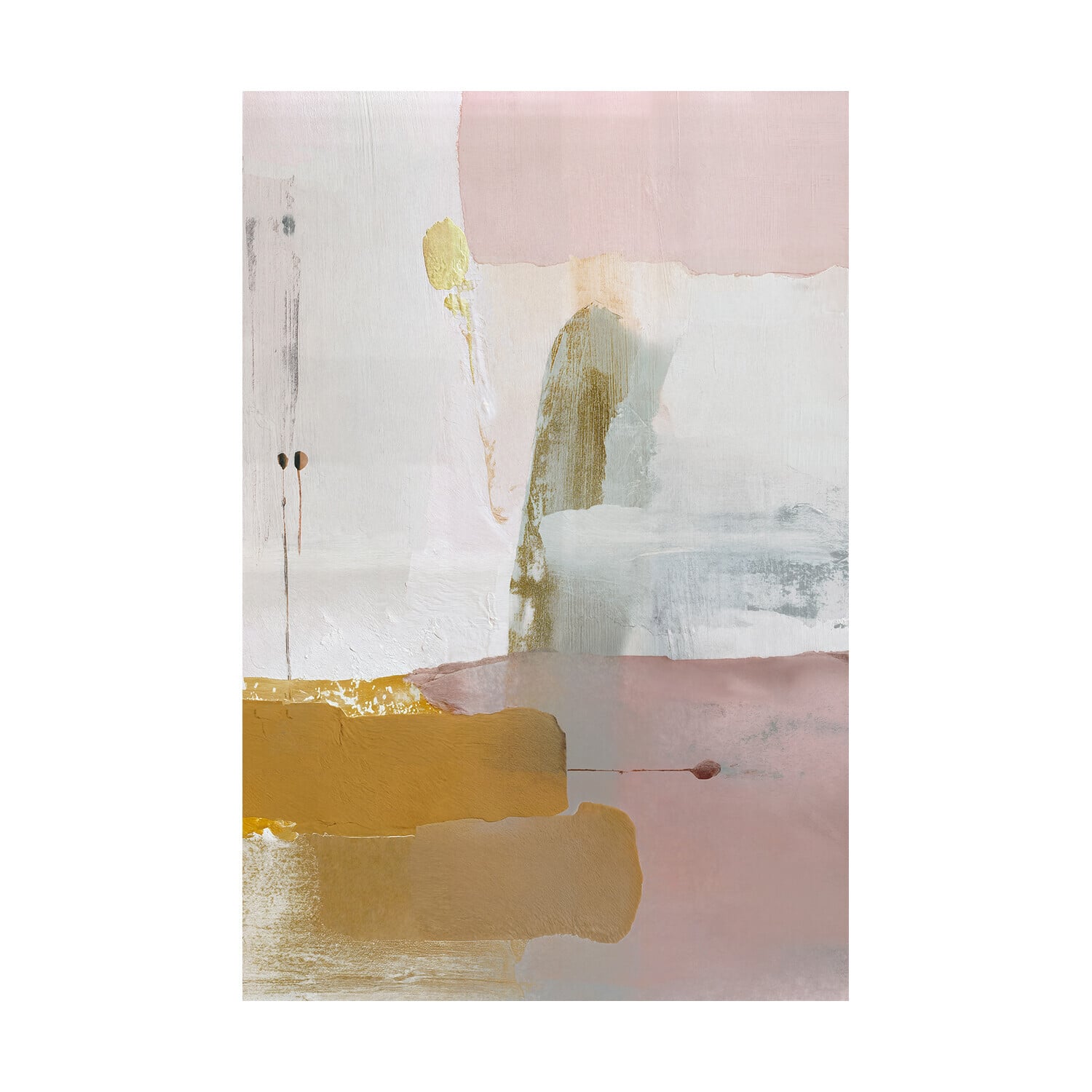 Blush & Ochre II Framed Canvas Wall Art