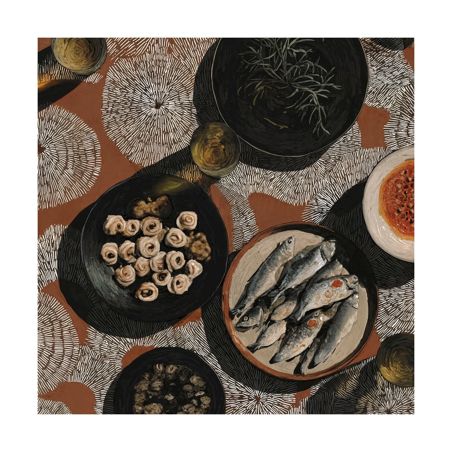 Tapas Framed Canvas Wall Art