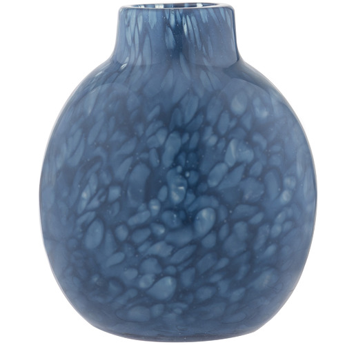 Large Blue Zari Glass Vase Temple Webster