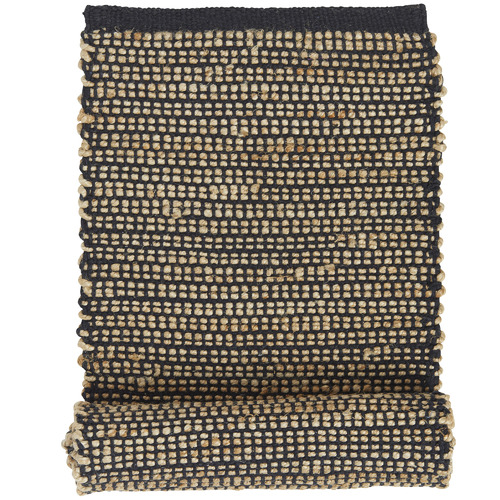 Natural & Black Orson Cotton-Blend Table Runner