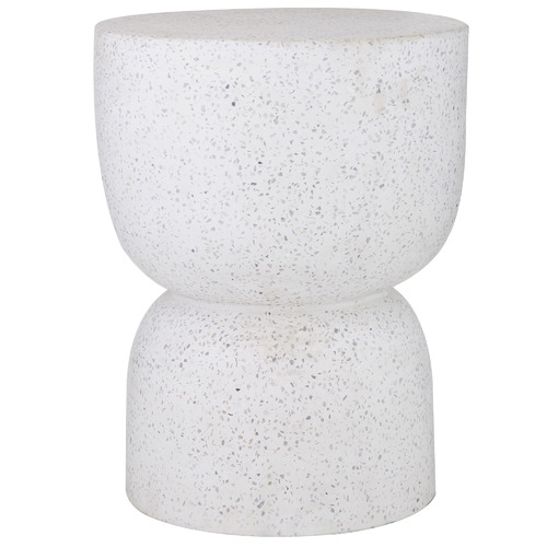 White Kaia Terrazzo Stool
