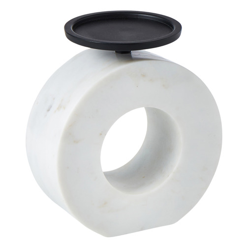 Ryker Round Marble Candle Holder Temple & ster