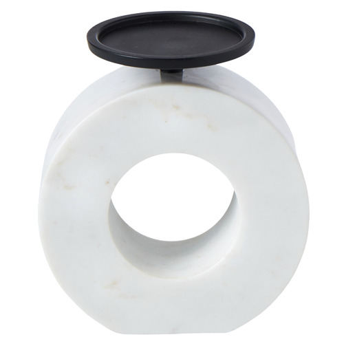 Ryker Round Marble Candle Holder Temple & ster