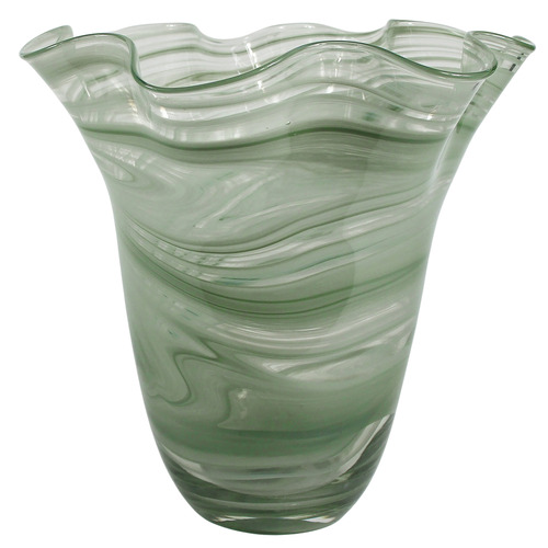 31cm Rylan Wavy Glass Vase Temple & ster