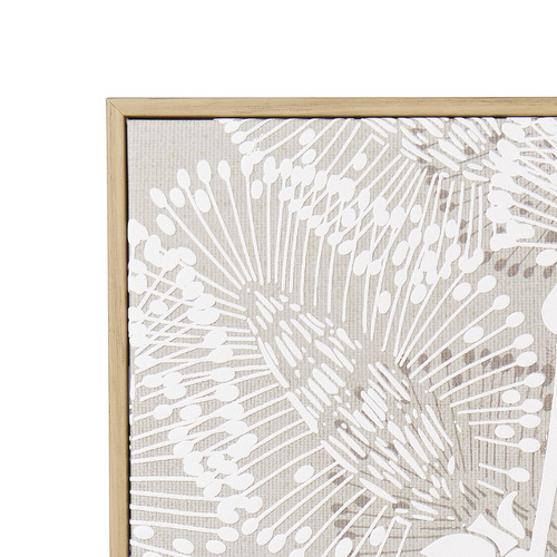 Embroidered Leaves Framed Canvas Wall Art Temple & ster