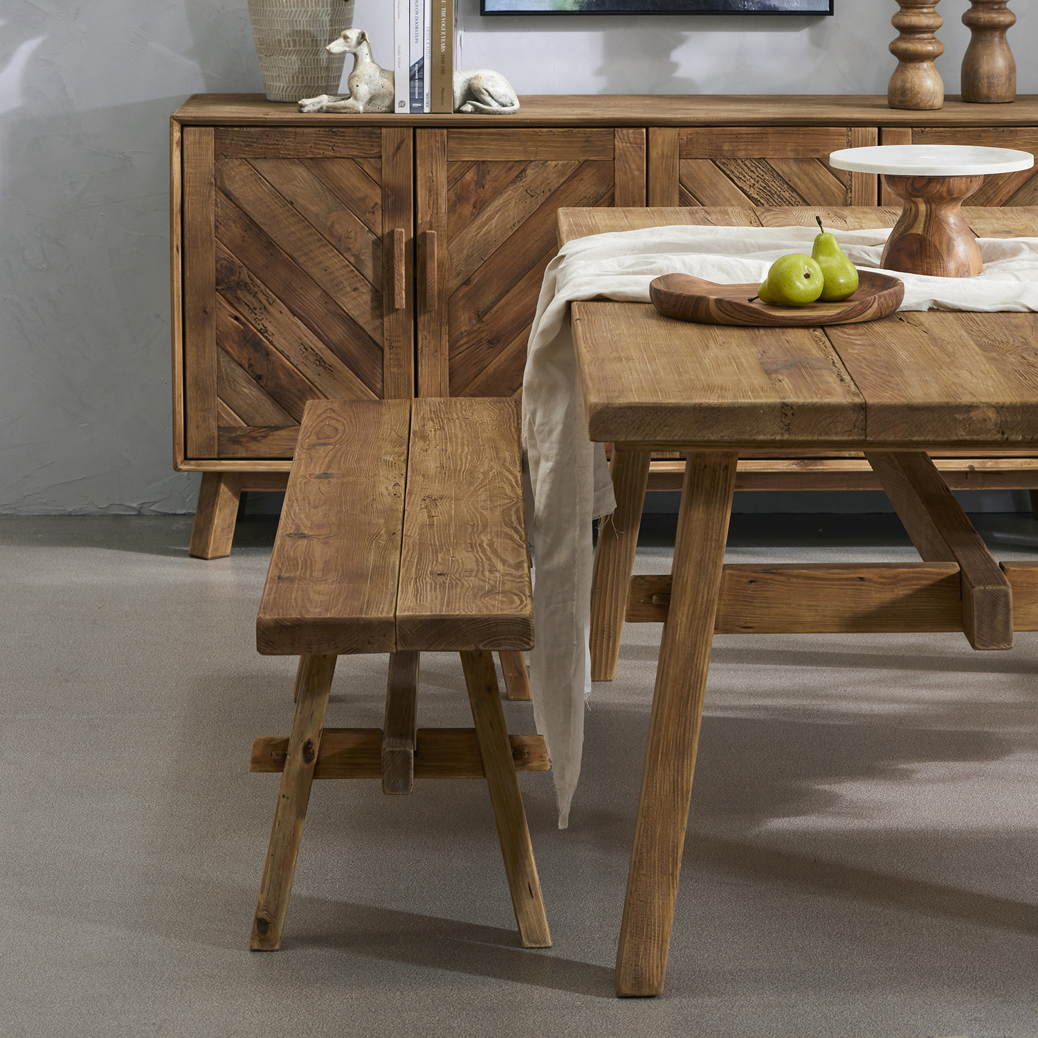 Sadie Pine Wood Dining Bench