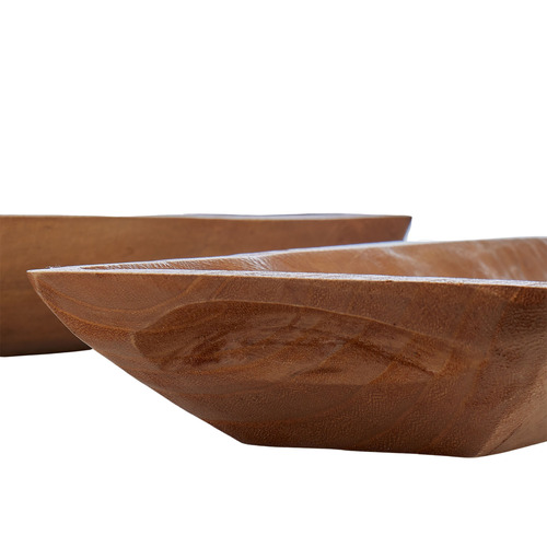 2 Piece Rugga Paulownia Wood Decorative Tray Set
