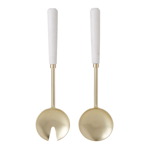 2 Piece Olarp Marble Salad Server Set