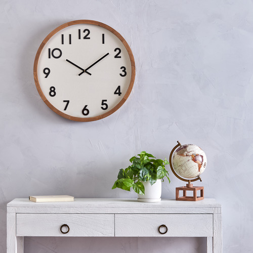 61cm Leonard Pine Wood Wall Clock